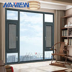 Ausgezeichneter Entwurfs-nach Maß hölzernes Aluminiumrahmen-Außstoßen-Flügelfenster Windows New York mit doppelverglastem fournisseur