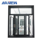 Preis-Aluminium-Matts Windows gutes schwarzes ausgeglichenes Klarglas-billiges Flügelfenster Windows fournisseur