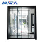Preis-Aluminium-Matts Windows gutes schwarzes ausgeglichenes Klarglas-billiges Flügelfenster Windows fournisseur