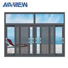 Einzelner freier Raum Guangdongs NAVIEW milderte Glasaluminiumrahmen-schwarze Farbgleitendes Aluminiumfenster fournisseur