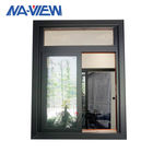 Einzelner freier Raum Guangdongs NAVIEW milderte Glasaluminiumrahmen-schwarze Farbgleitendes Aluminiumfenster fournisseur