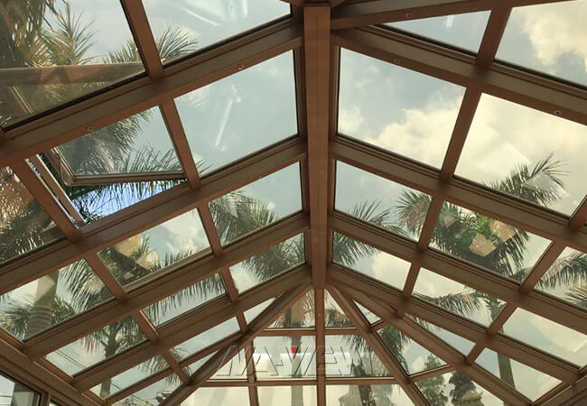 Bestellte moderner Giebel-Dach Sunroom-Kathedralendecke Sunroom im Freien voraus 3