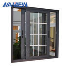 Großes gleitendes Fenster-Aluminiumschwarz-gleitendes Fenster Guangdongs NAVIEW mit Masche fournisseur